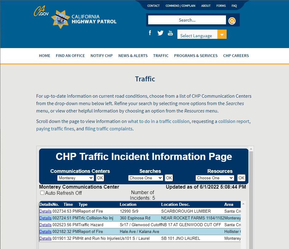 Traffic Incidents